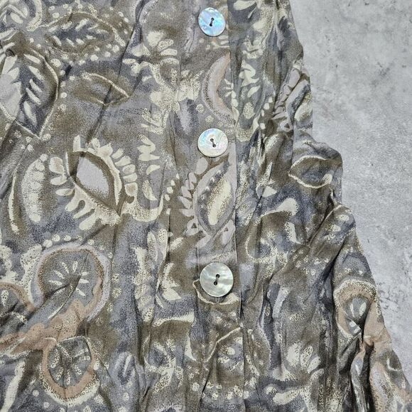 Vintage Sag Harbor Skirt Size Large Midi Abstract Retro Shell Button Hippy - Picture 2 of 10